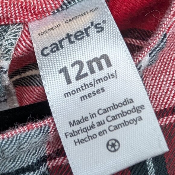 ❤️ 2 for 10 ❤️ Long Sleeve Plaid Holiday Top | Christmas | 100% Cotton - Picture 3 of 3